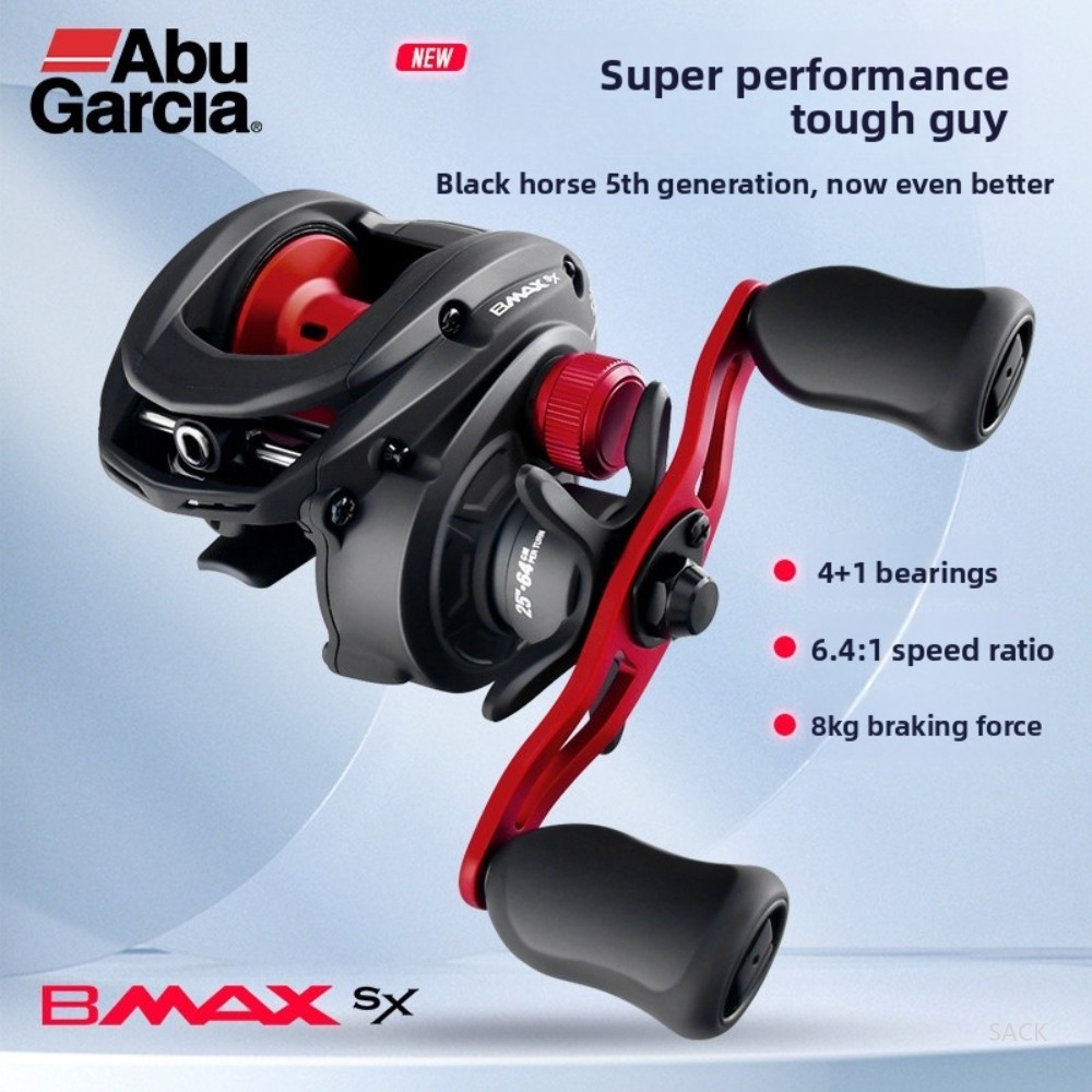 Abu Garcia Reel Max - アブガルシア BMAX SX ベイトキャスティングリール、4+1ボールベアリング、6.4:1ギア比、ロングキャストデザイン