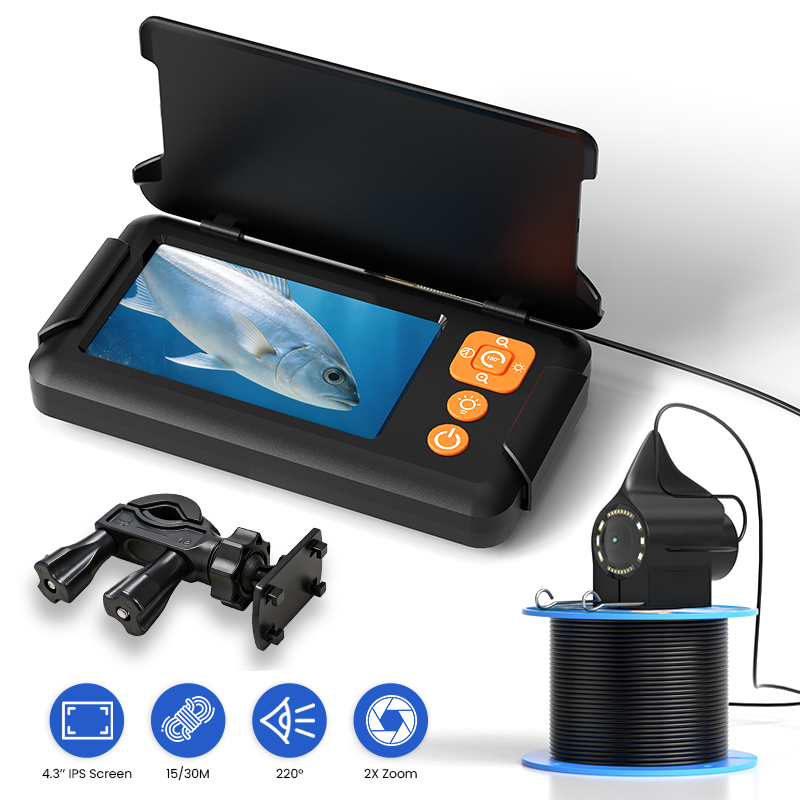 釣り用カメラ 4.3インチスクリーン 15M/30Mケーブル - Fish Finder Cable のレビューと価格