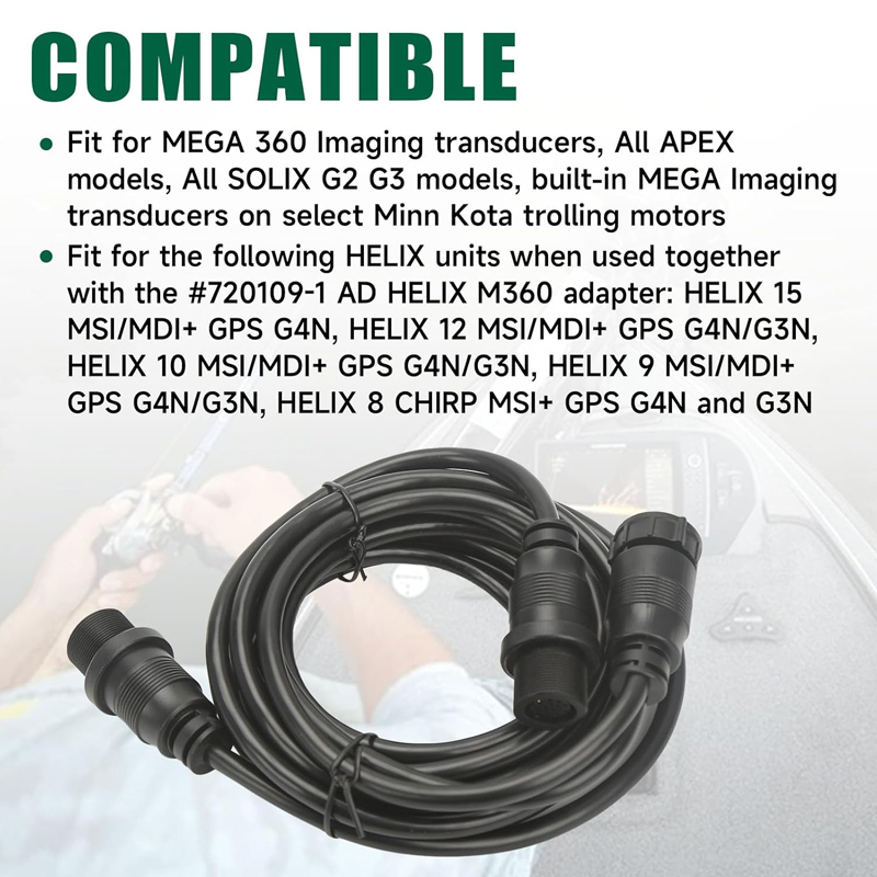 魚群探知機アダプターケーブル 14 M360 2DDI Y  - Fish Finder Cable のレビューと価格